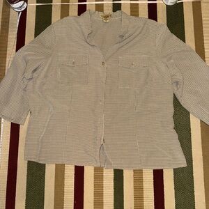 Notations Black and White Plaid Shirt